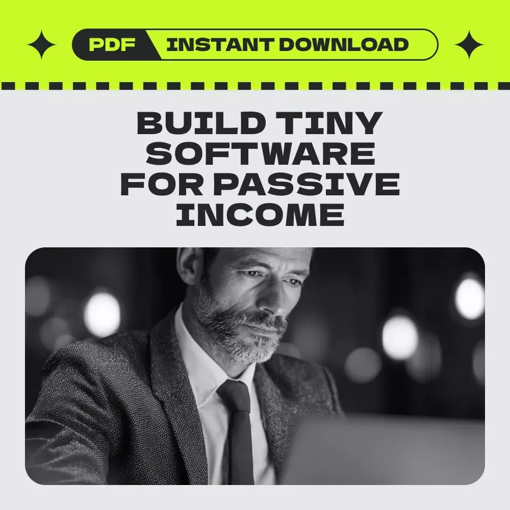 How to Build Tiny Software Products for Big Passive Income | Micro-SaaS for Passive Monthly Earnings eBook Guide for Beginners & Indie Makers