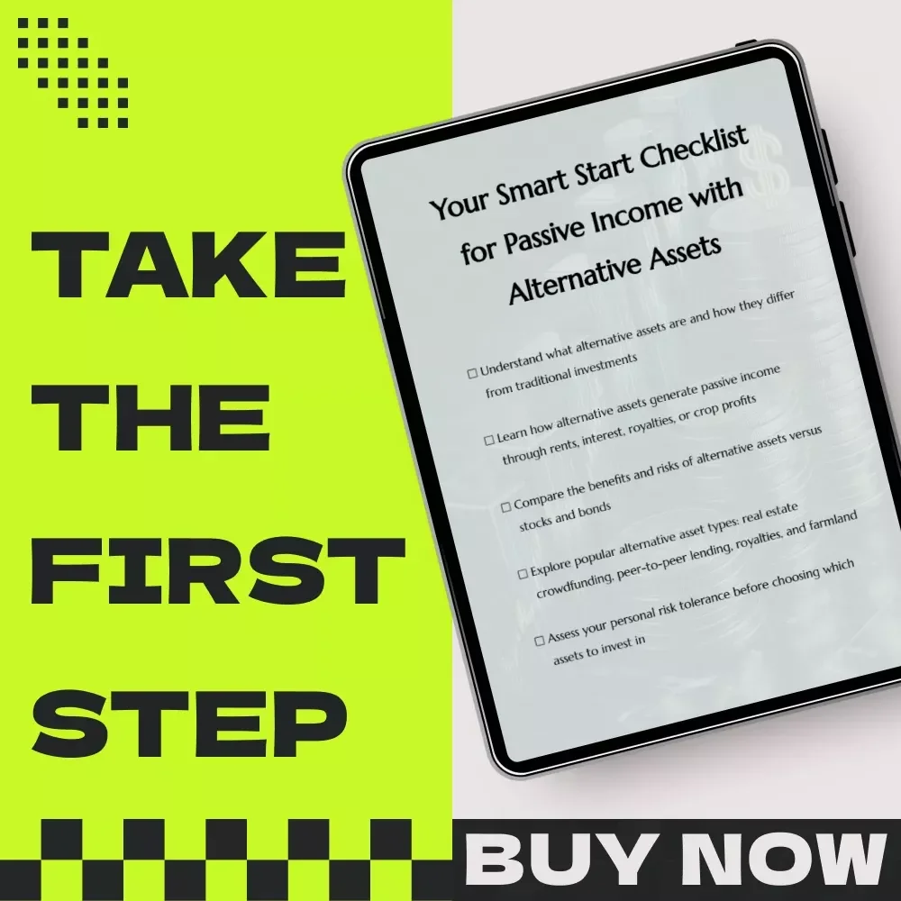 Your Smart Start Checklist for Passive Income with Alternative Assets – Alternative assets for passive yield generation Digital Download, Beginner-Friendly Investment Guide, Wealth Building Planner