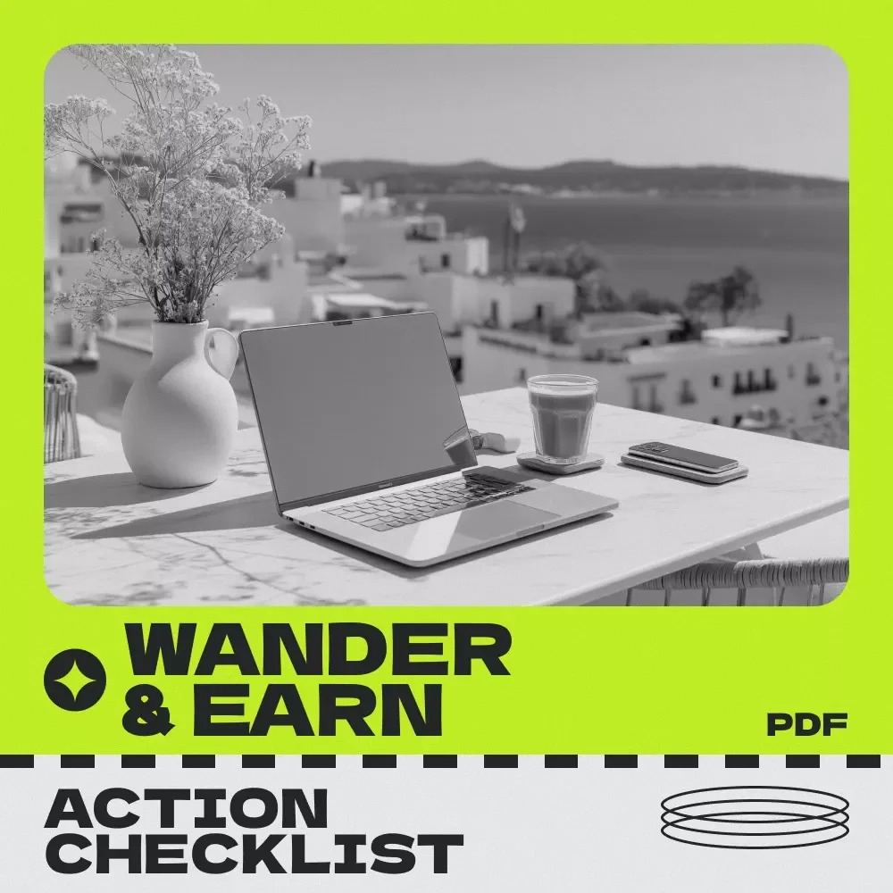 The Wander & Earn Action Checklist: Passive Income for Travel Bloggers Digital Download Guide to Affiliate Marketing, Digital Products & Ad Revenue