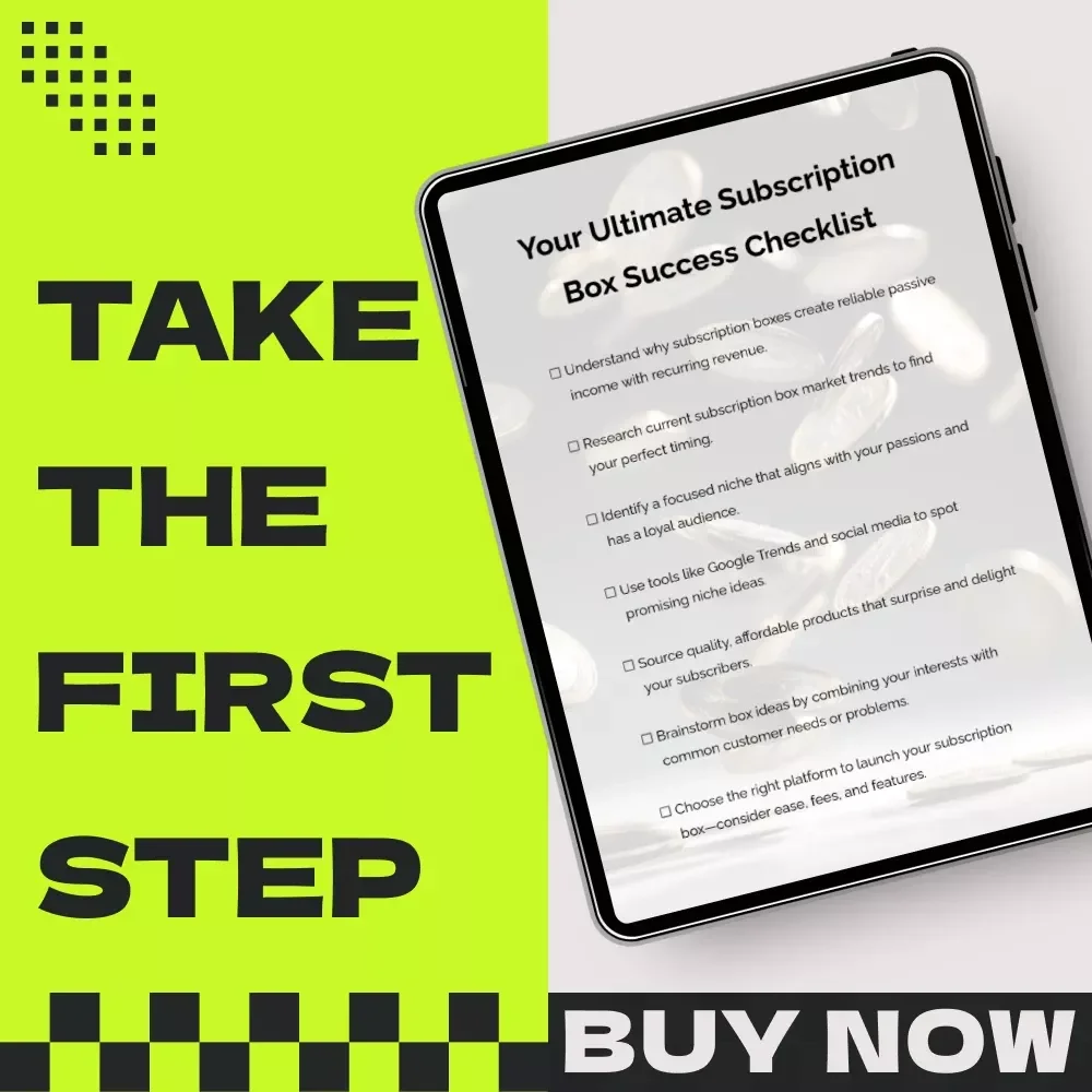 Your Ultimate Subscription Box Success Checklist – Passive Income from Subscription Box Services Digital Download for Recurring Revenue Business Builders