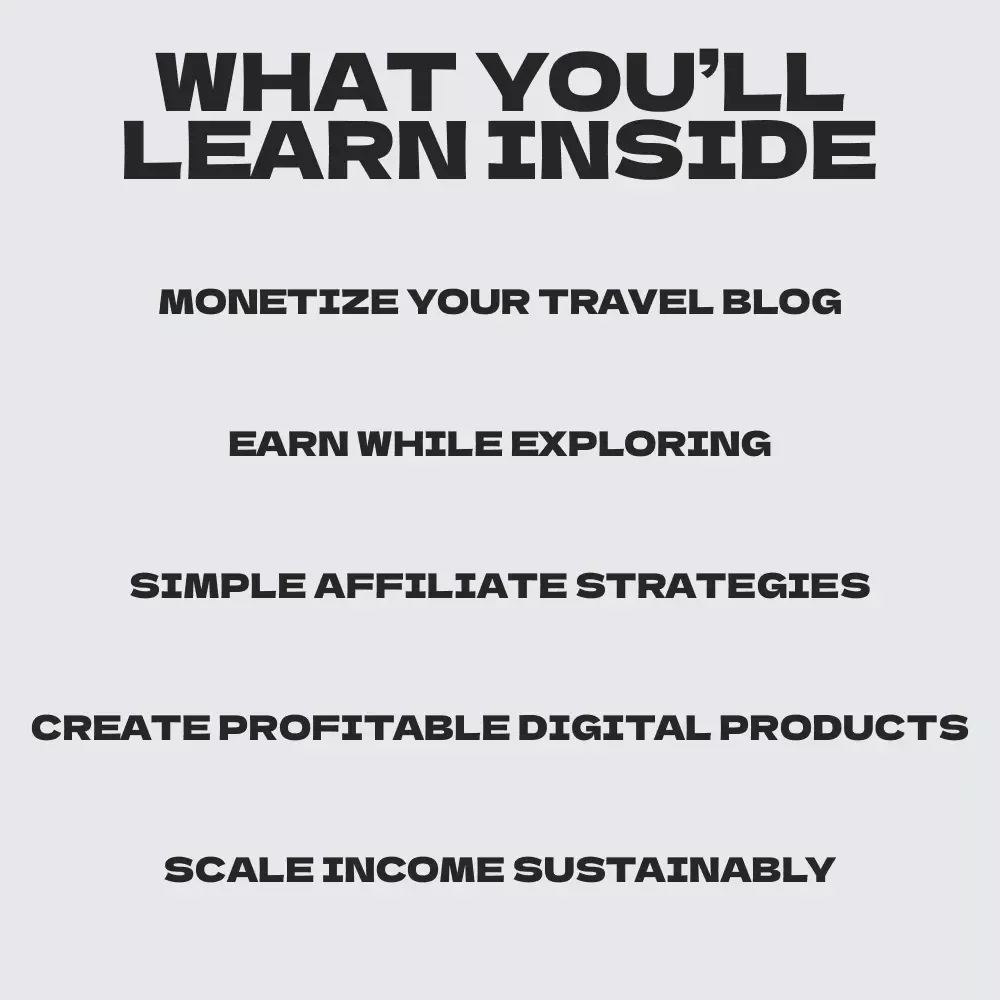 Wander & Earn: A Travel Blogger’s Guide to Passive Income – Passive Income for Travel Bloggers Digital Guide, Monetization Blueprint, Online Business eBook Download