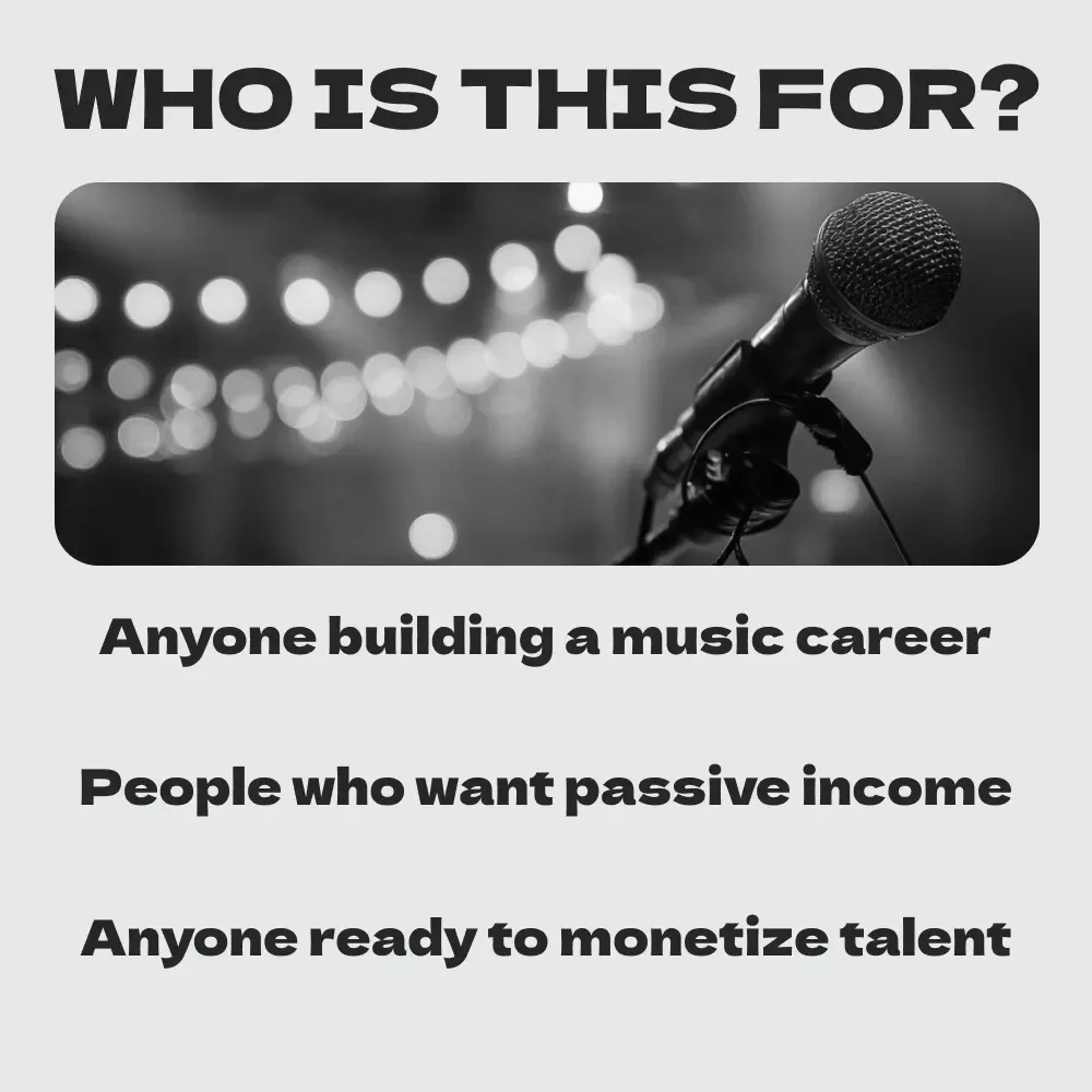 The Musician’s Passive Income Power Checklist – Passive income for musicians and performers Digital Download for Creators, Bands & Independent Artists