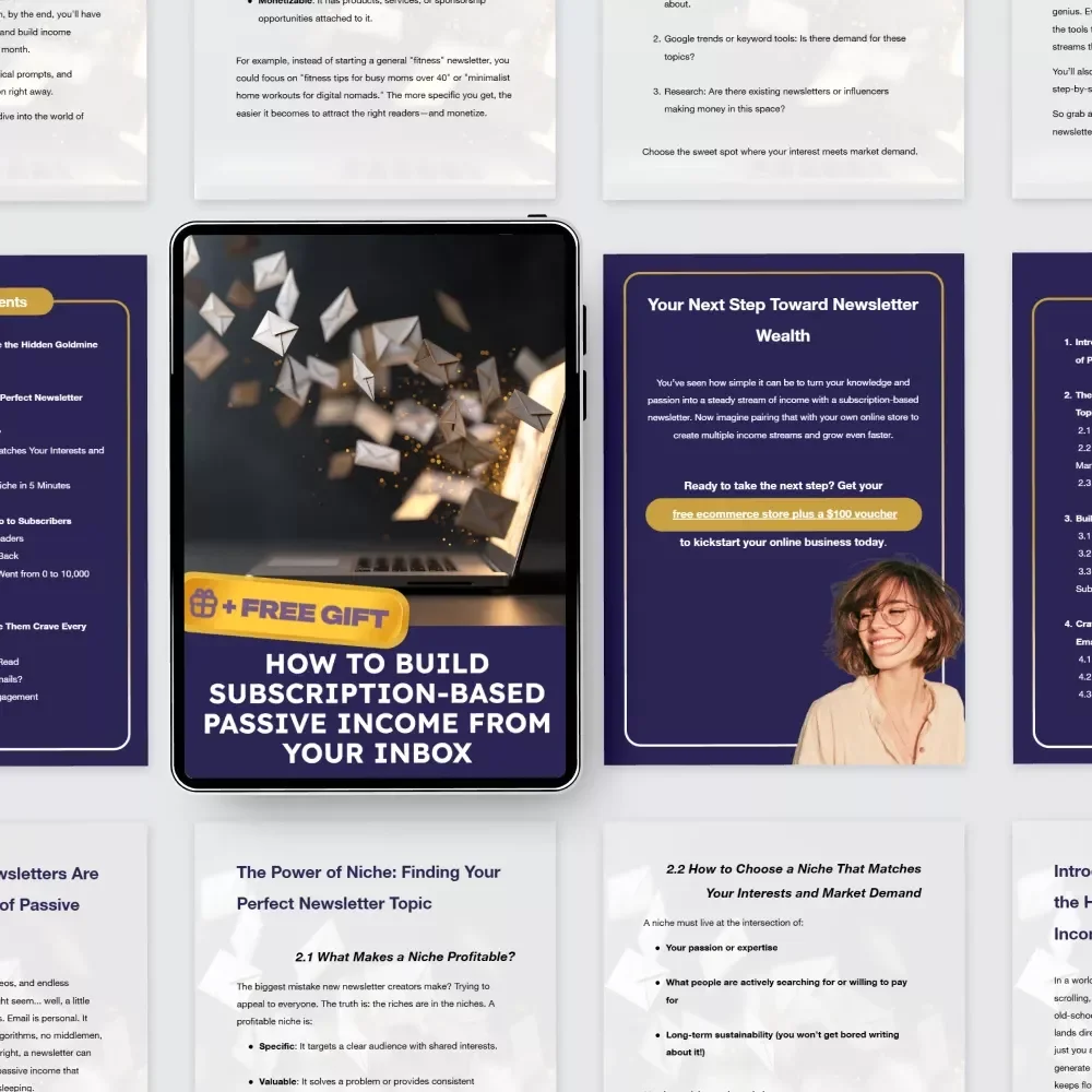 How to Build Subscription-Based Passive Income From Your Inbox – Subscription-based newsletter passive income eBook Guide for Creators & Entrepreneurs