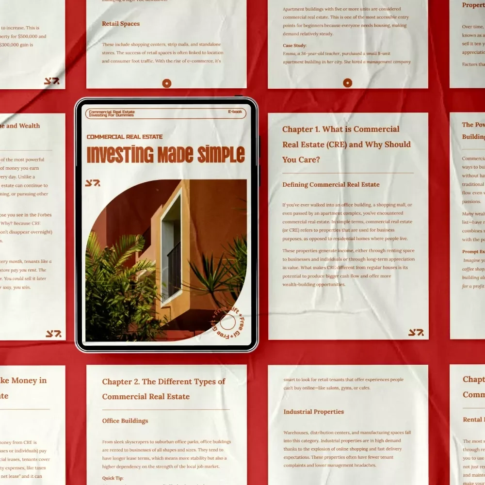 Commercial Real Estate Investing Made Simple – Beginner Friendly eBook Guide | commercial real estate investing for dummies | Step-by-Step CRE Investing Guide, Passive Income Strategy, Digital Download