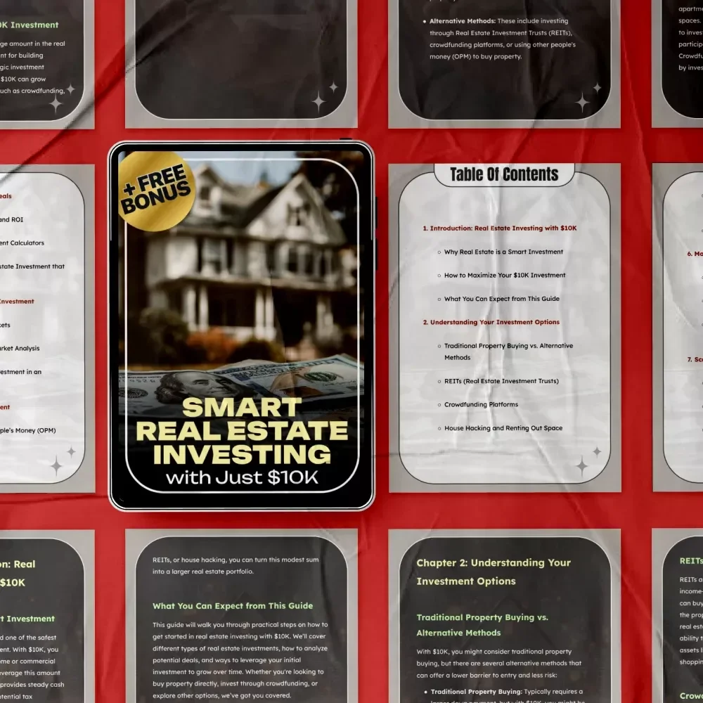 Smart Real Estate Investing with Just $10K — Beginner-Friendly Guide on how to invest in real estate with 10k, Real Estate Strategy eBook, Passive Income & Property Investment Digital Download