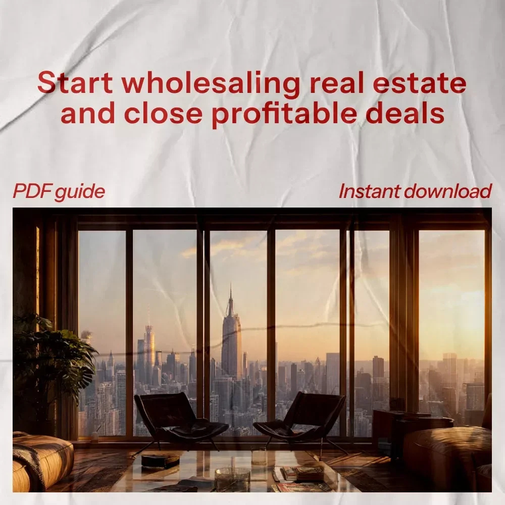Beginner’s Blueprint to Wholesaling Real Estate | How to Make Money Wholesaling Real Estate eBook, Investor Starter Guide, Real Estate Investing for Beginners, Digital Download