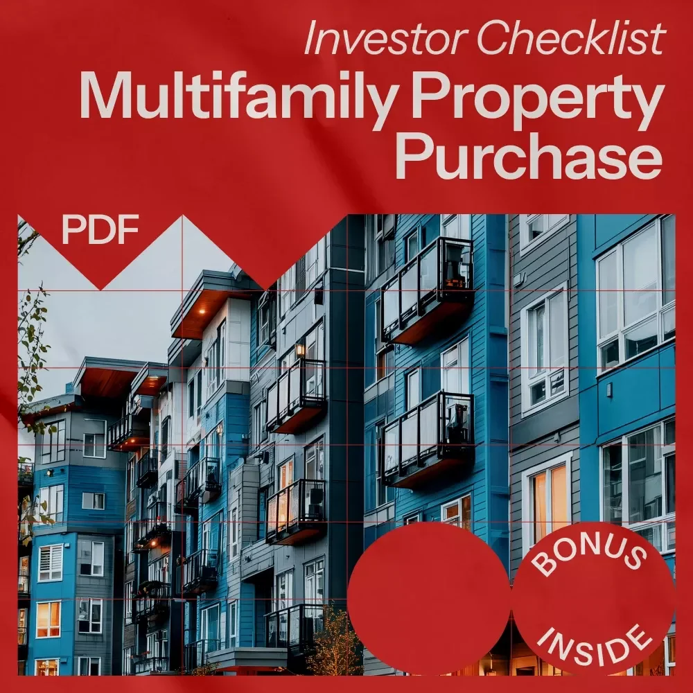 Multifamily Property Purchase Checklist – Real Estate Investor Digital Download | Step-by-Step Guide on how to buy a multifamily property | Rental Property Investment Checklist for Beginners & Landlords
