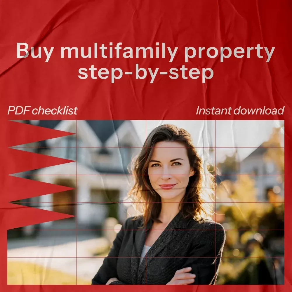 Multifamily Property Purchase Checklist – Real Estate Investor Digital Download | Step-by-Step Guide on how to buy a multifamily property | Rental Property Investment Checklist for Beginners & Landlords