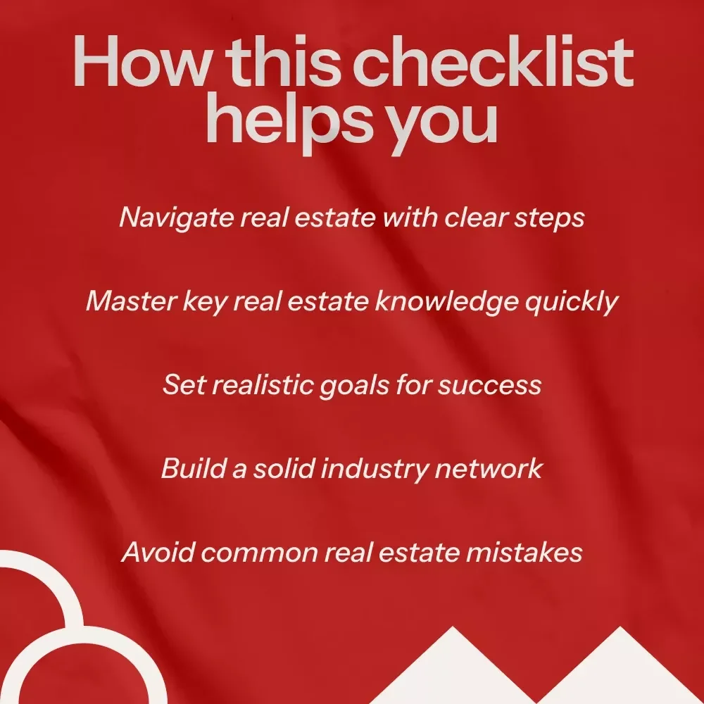 Real Estate Success Starter Checklist: How to Get Into Real Estate and Succeed