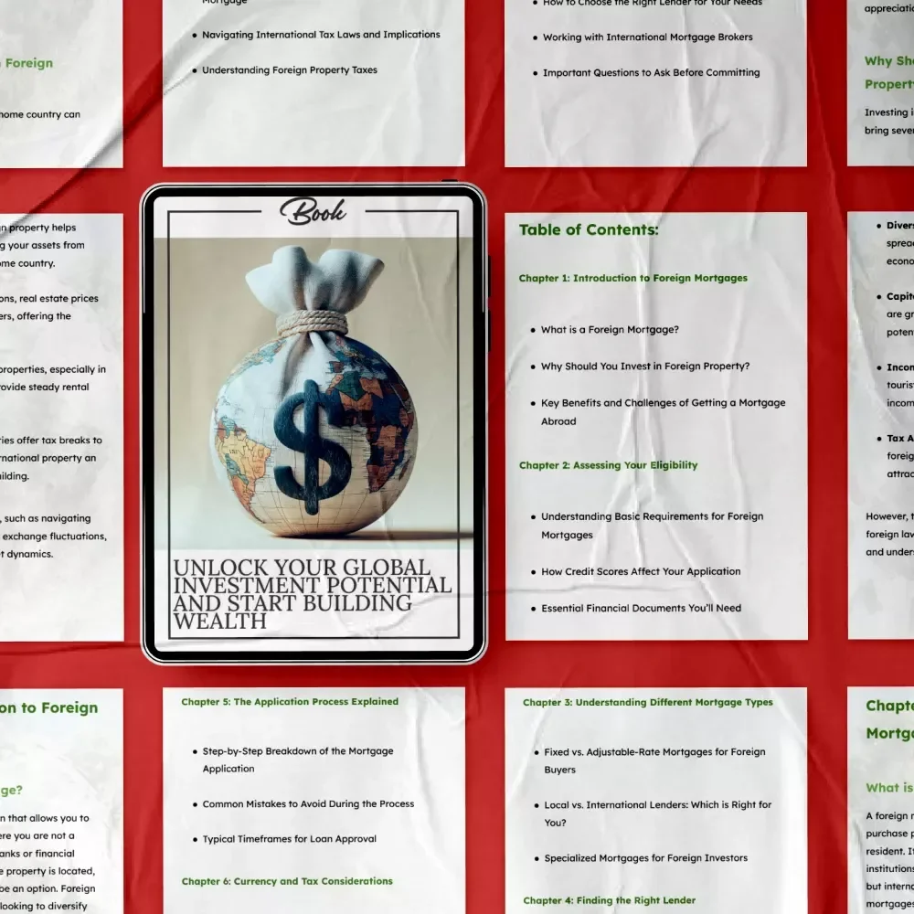 Unlock Your Global Investment Potential and Start Building Wealth – The Ultimate eBook Guide on how to get a mortgage for foreign property, International Real Estate Investing & Overseas Property Financing