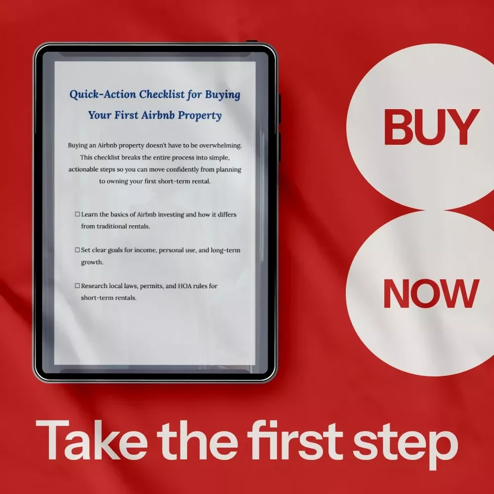 Quick-Action Checklist for Buying Your First Airbnb Property: Step-by-Step Guide to Smart Investments