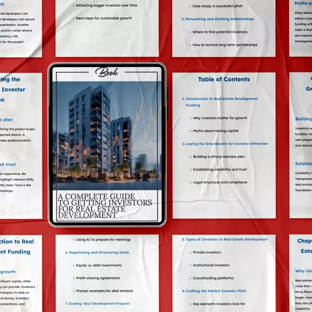 A Complete Guide to Getting Investors for Real Estate Development | How to Get Investors for Real Estate Development eBook | Property Development Funding Blueprint