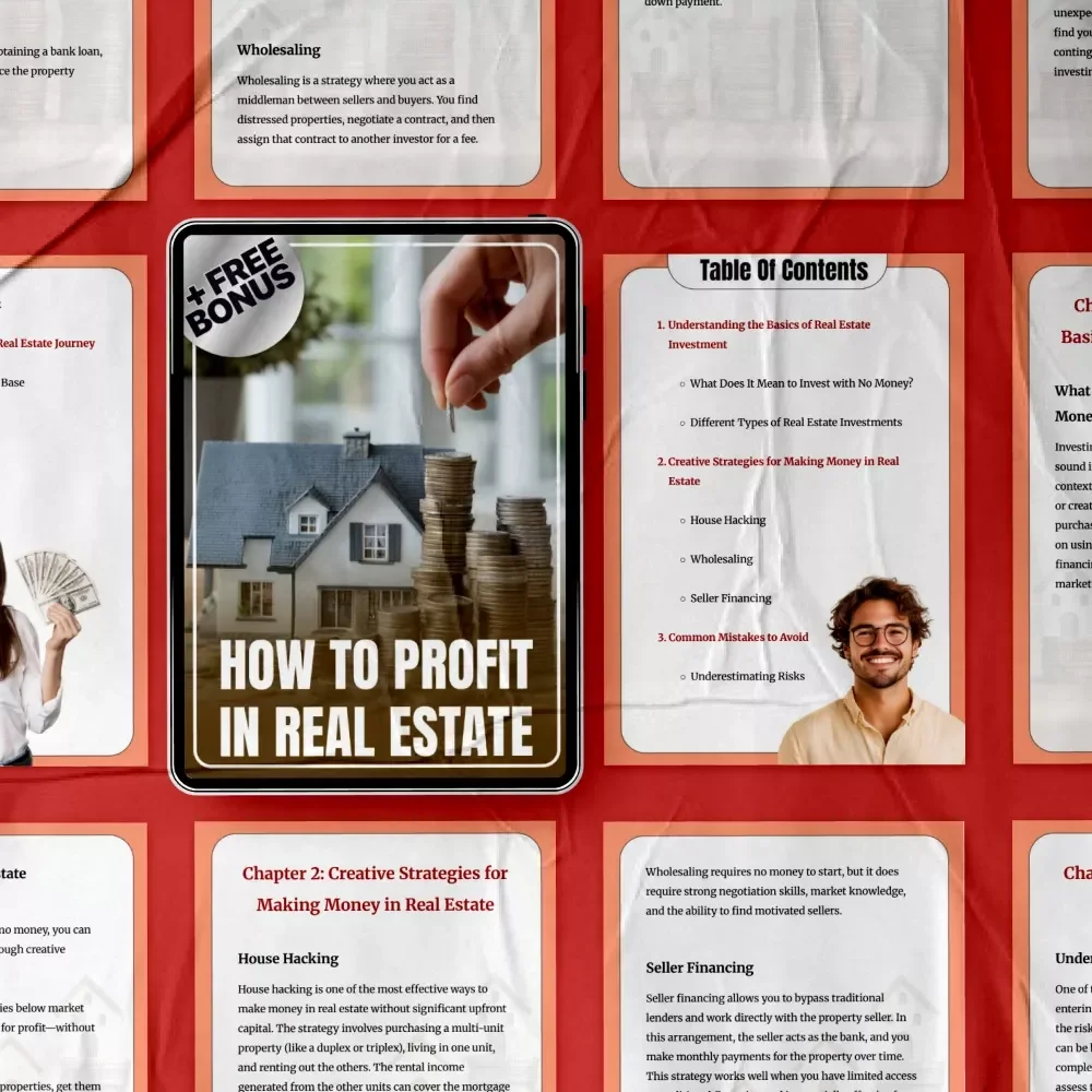 How to Profit in Real Estate: A Step-by-Step Guide to Making Money in Real Estate with No Money