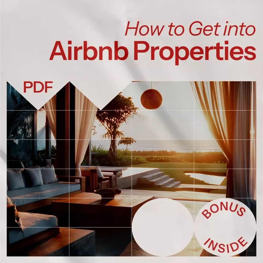 How to Get Into Airbnb Properties and Build a Profitable Rental Business | Beginner’s Guide on how to get into airbnb properties | Airbnb Investing eBook Download