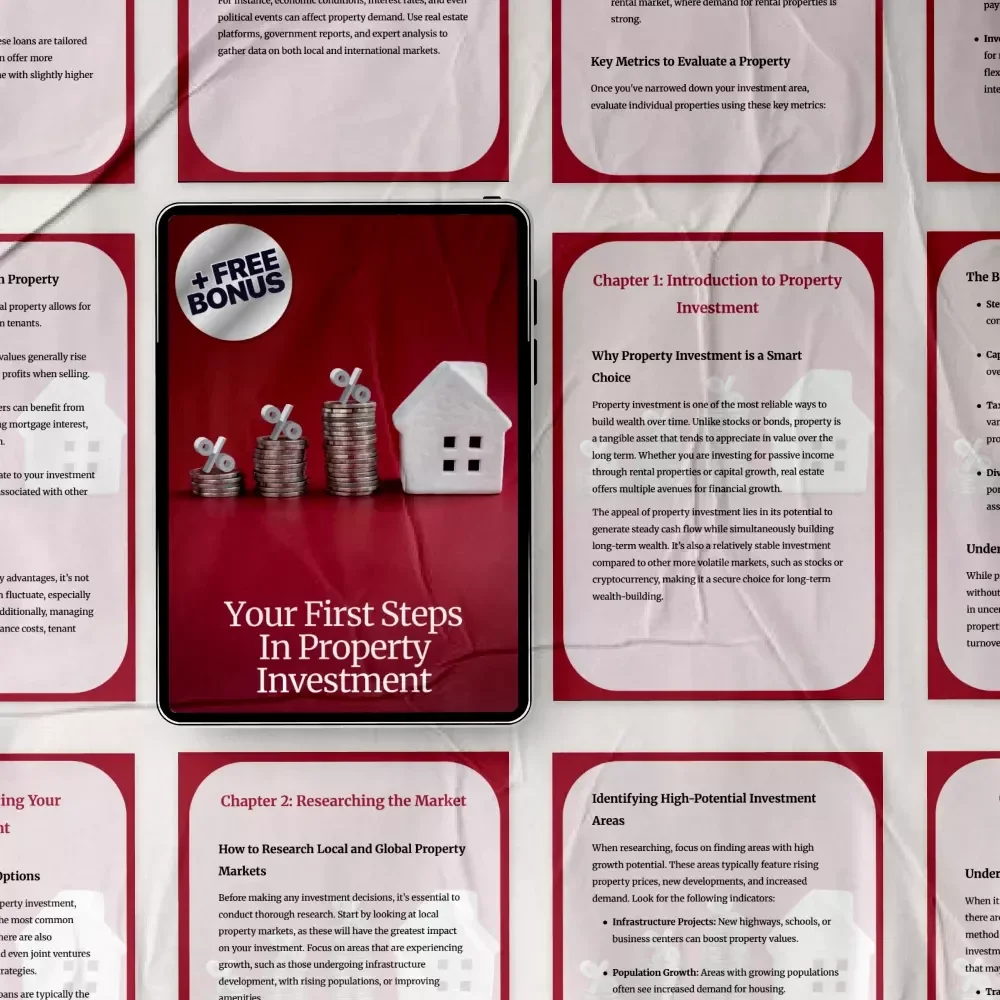 Your First Steps in Property Investment – A Beginner’s Guide to property investment how to start, Real Estate Investing eBook & Portfolio Building Checklist