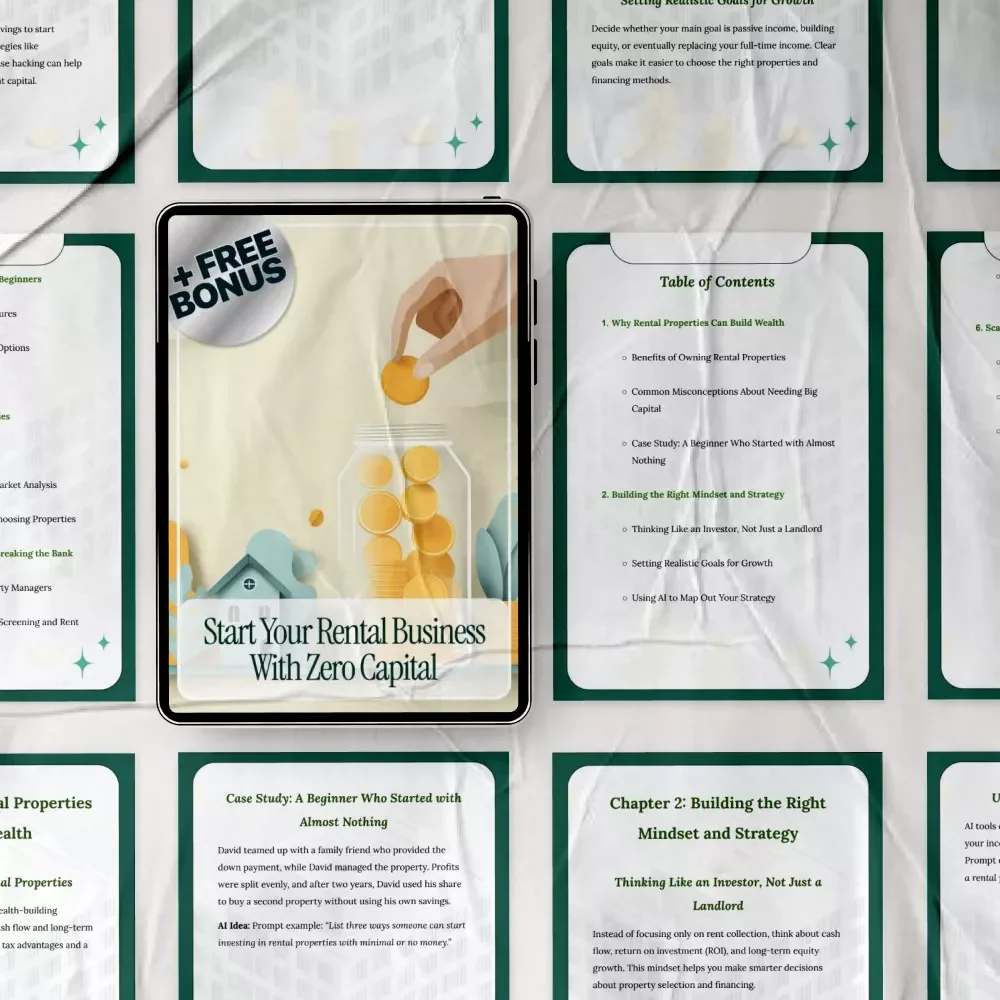 Start Your Rental Business with Zero Capital - eBook Guide to Starting a Rental Property Business with No Money