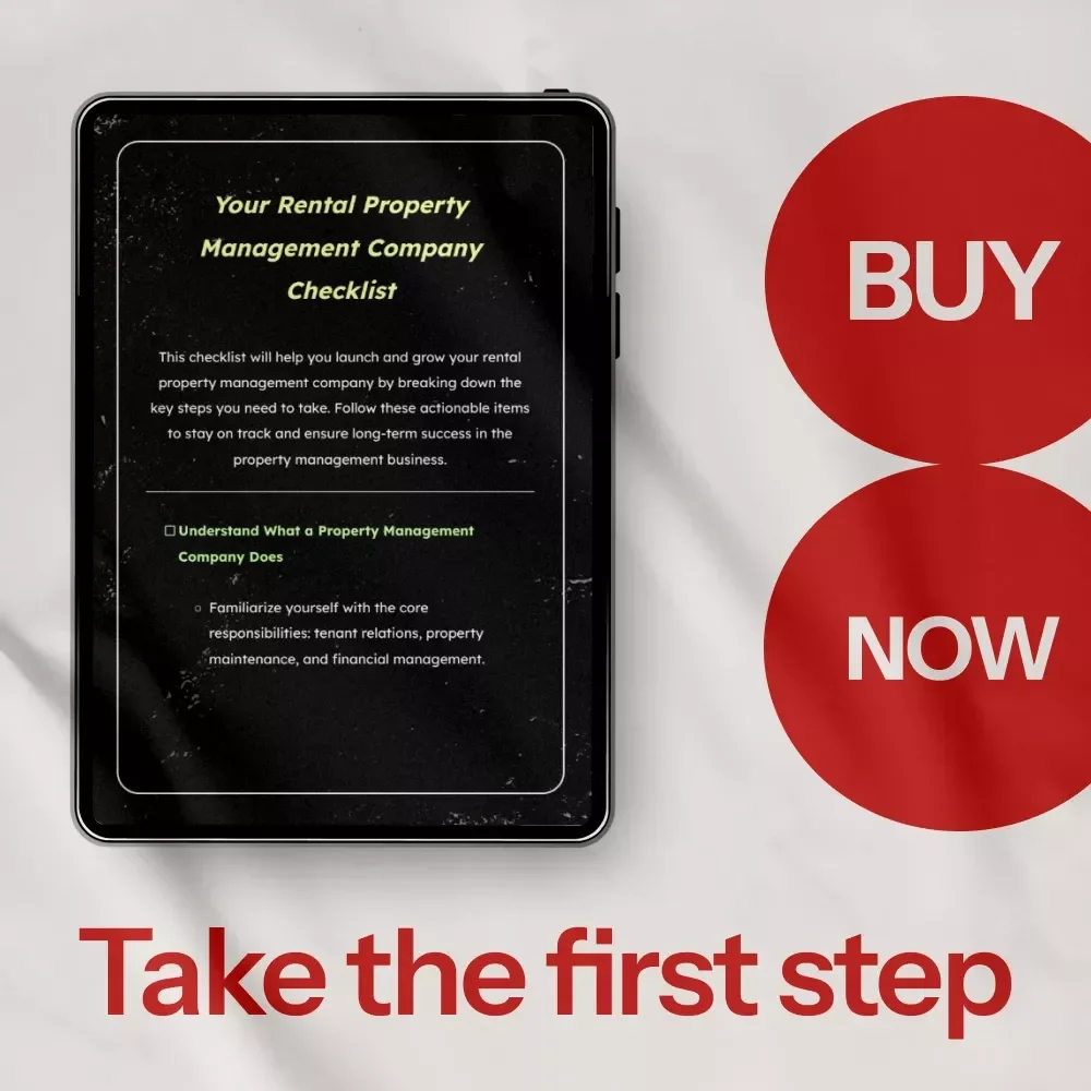 Your Rental Property Management Company Checklist – How to Start a Rental Property Management Company Step-by-Step Digital Download for New Property Managers & Real Estate Entrepreneurs