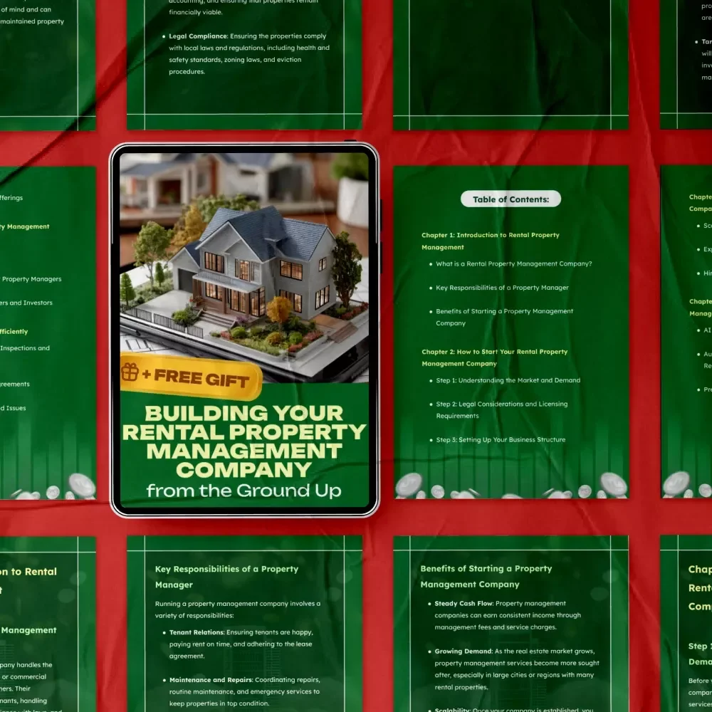 Building Your Rental Property Management Company from the Ground Up – The Ultimate Guide on How to Start a Rental Property Management Company, Launch, Scale & Automate with AI (Digital eBook Download)