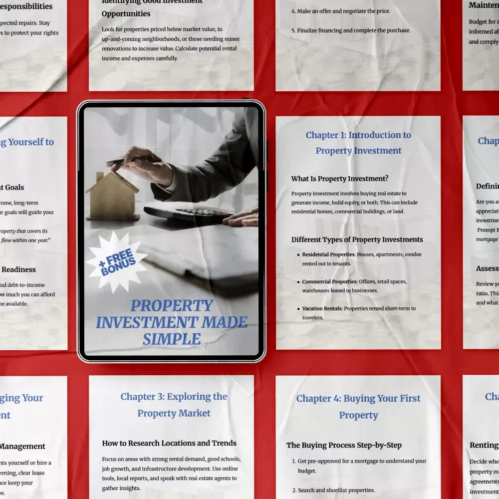Property Investment Made Simple – A Beginner’s Guide to property investment how to start, Real Estate Investing eBook & Step-by-Step Checklist