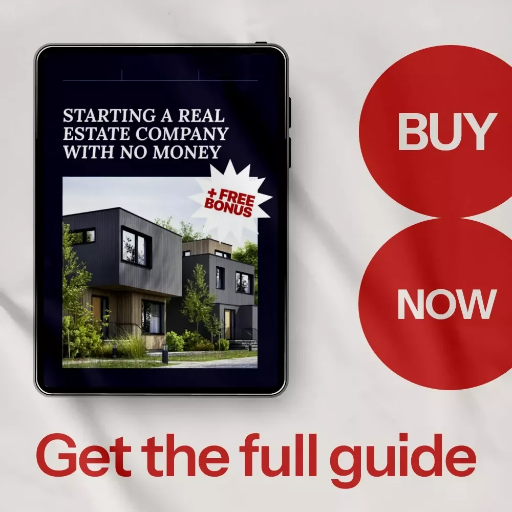 Starting a Real Estate Company with No Money – Step-by-Step Guide on how to start a real estate company with no money, Zero Budget Business Plan for Beginners