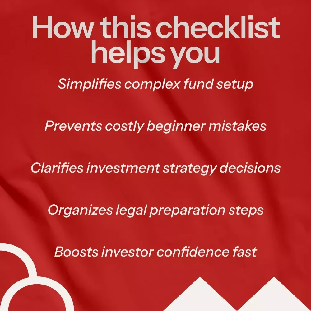 Real Estate Fund Success Checklist – How to Start a Real Estate Fund Step-by-Step Digital Download for New & Experienced Fund Managers