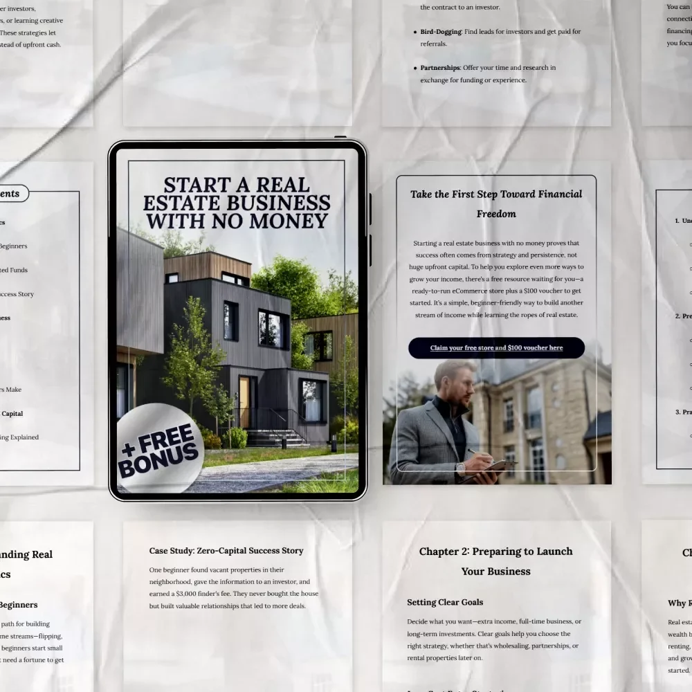 Start a Real Estate Business with No Money: The Ultimate Guide to Getting Started in Real Estate with Zero Capital