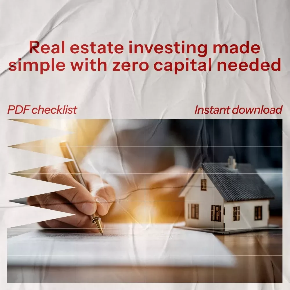 Quick-Start Checklist for Real Estate with No Money - A Step-by-Step Guide to Begin Real Estate Investment Without Capital