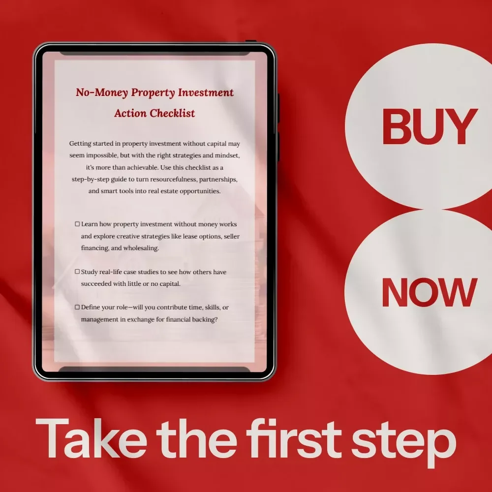 No-Money Property Investment Action Checklist: Start Property Investment with No Money