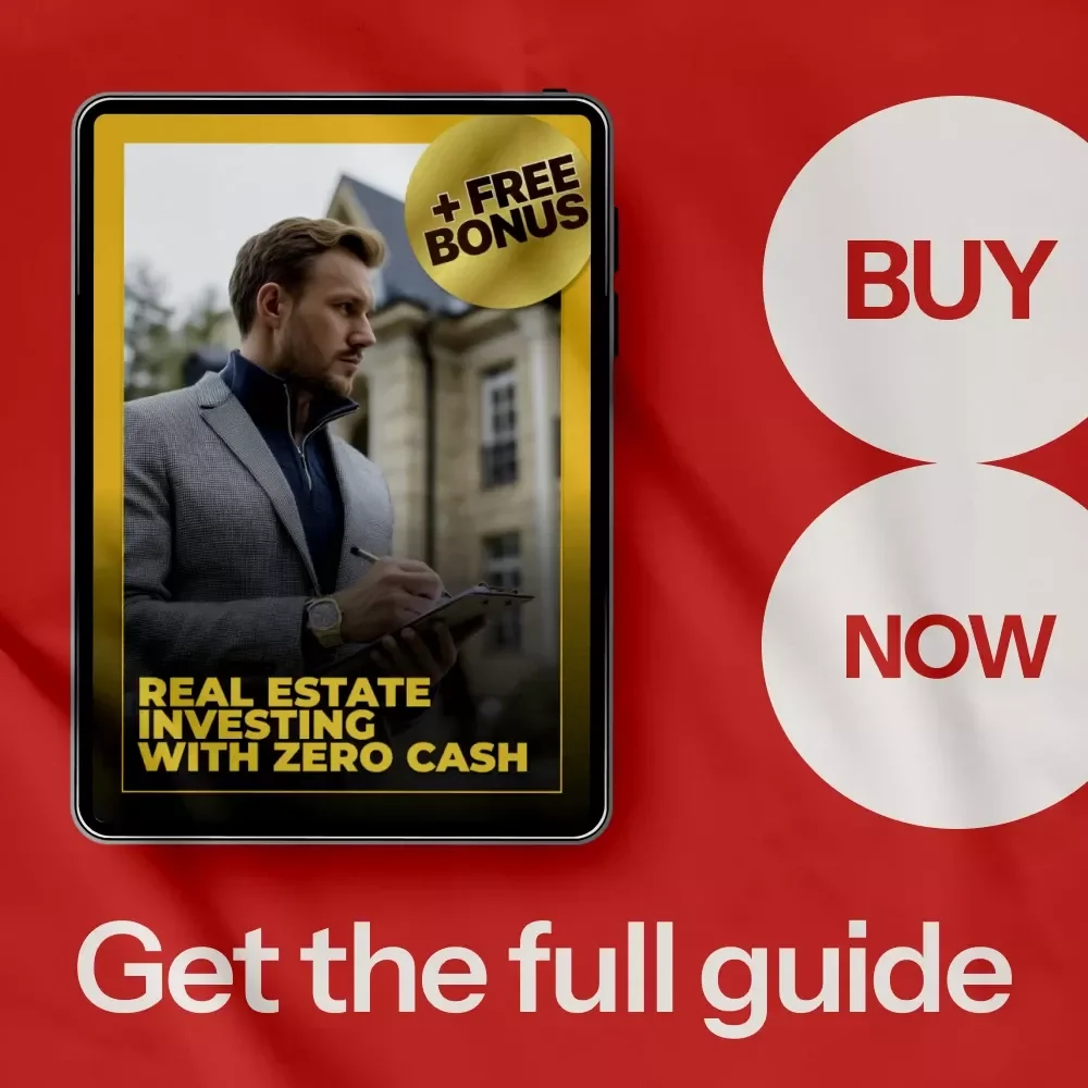 Real Estate Investing with Zero Cash – The Ultimate Guide on How to Invest in Real Estate with No Money | Beginner-Friendly Digital Download