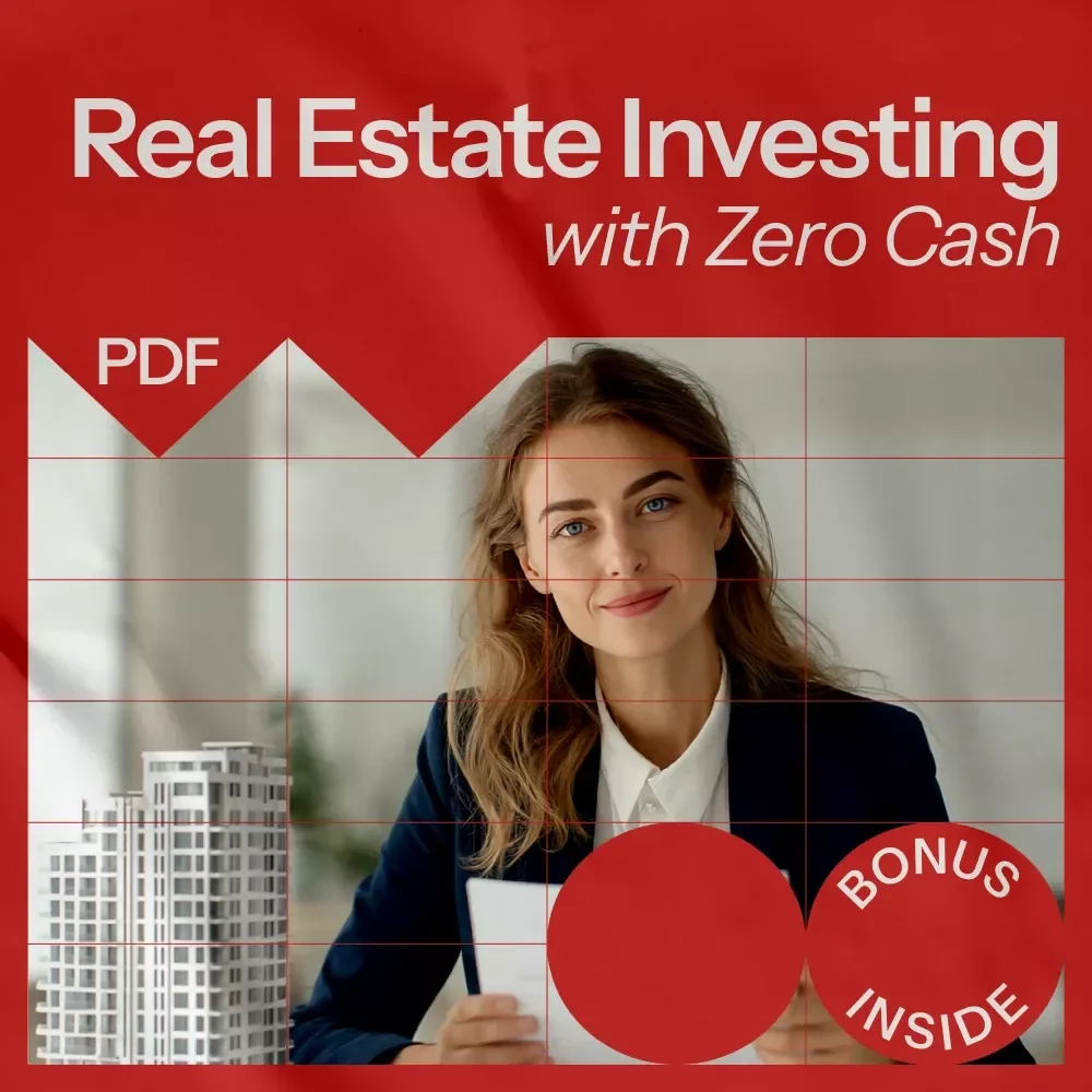 Real Estate Investing with Zero Cash – The Ultimate Guide on How to Invest in Real Estate with No Money | Beginner-Friendly Digital Download