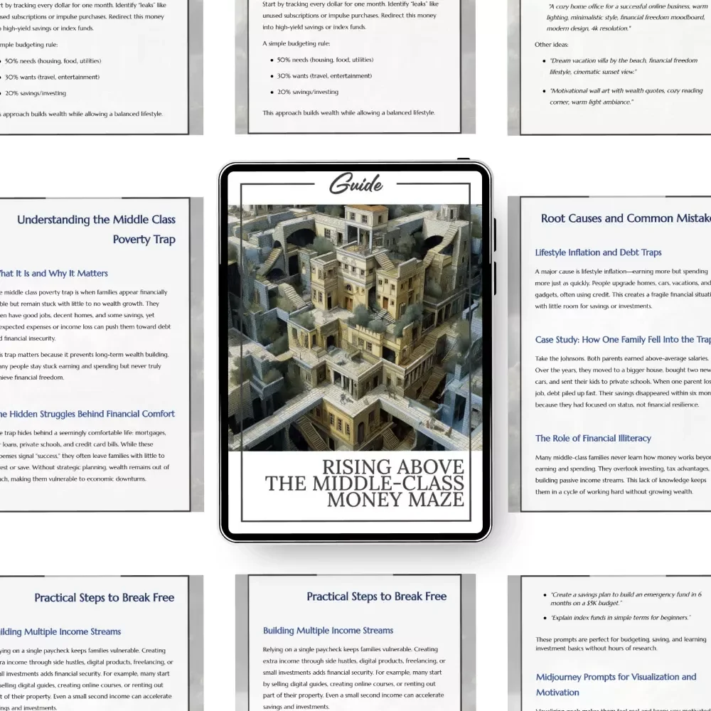 Rising Above the Middle-Class Money Maze | Practical Guide to Escape the Middle Class Poverty Trap, Build Wealth & Create Multiple Income Streams