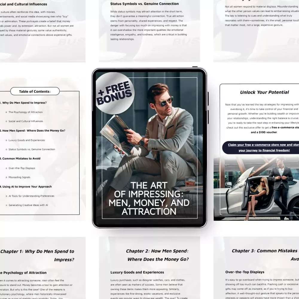 The Art of Impressing: Men, Money, and Attraction – A Modern Guide to Men Spending Money to Impress Women, Psychology, Status & Smart Strategy