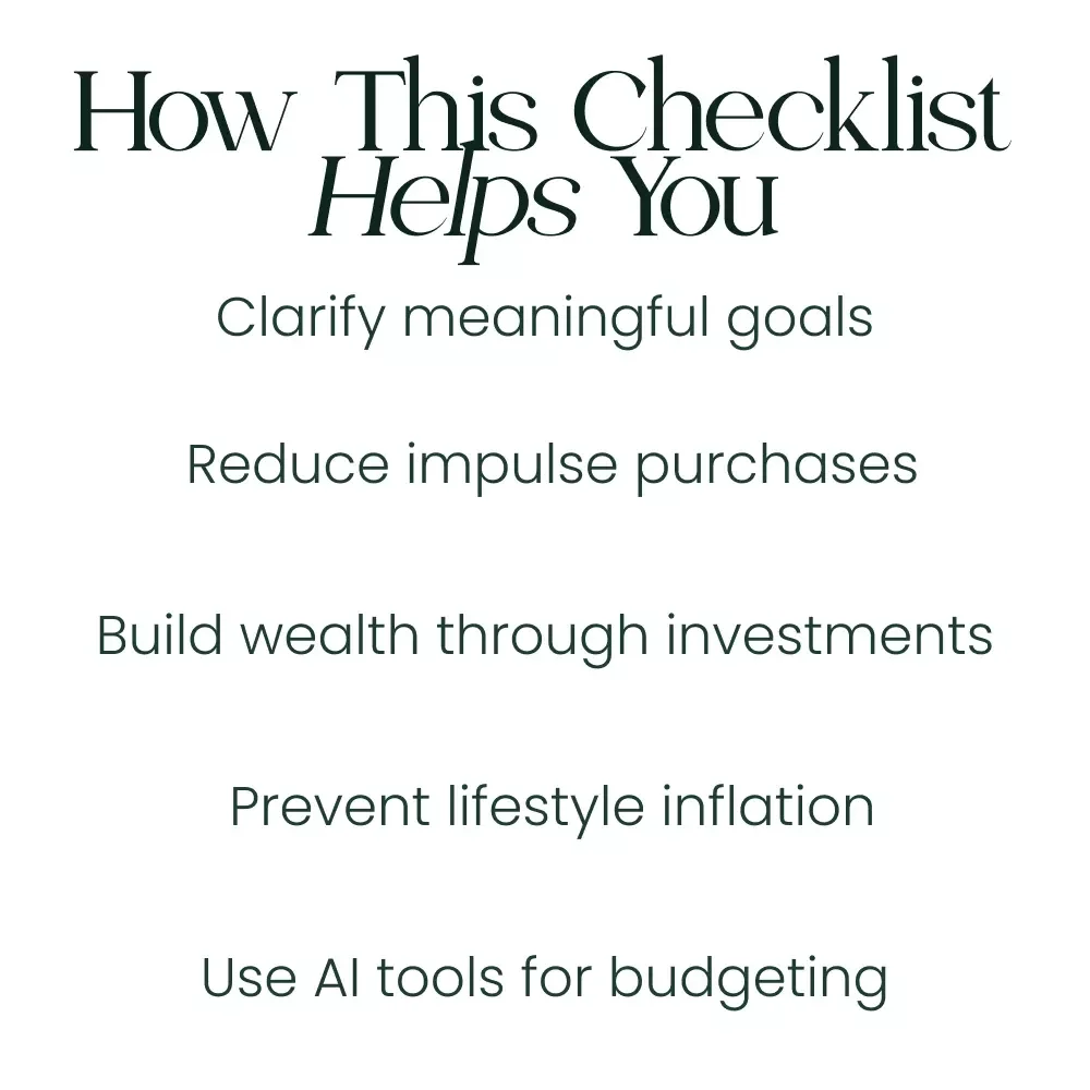 Conquering Conspicuous Consumption: A Mindful Money Checklist to Avoid Financial Troubles, Build Wealth & Stay Focused on Long-Term Financial Success