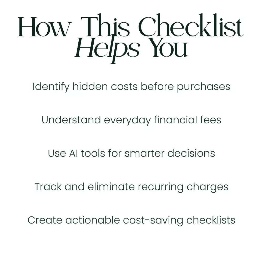 Hidden Costs Survival Checklist: Outsmart Every Sneaky Fee - Digital Download Guide