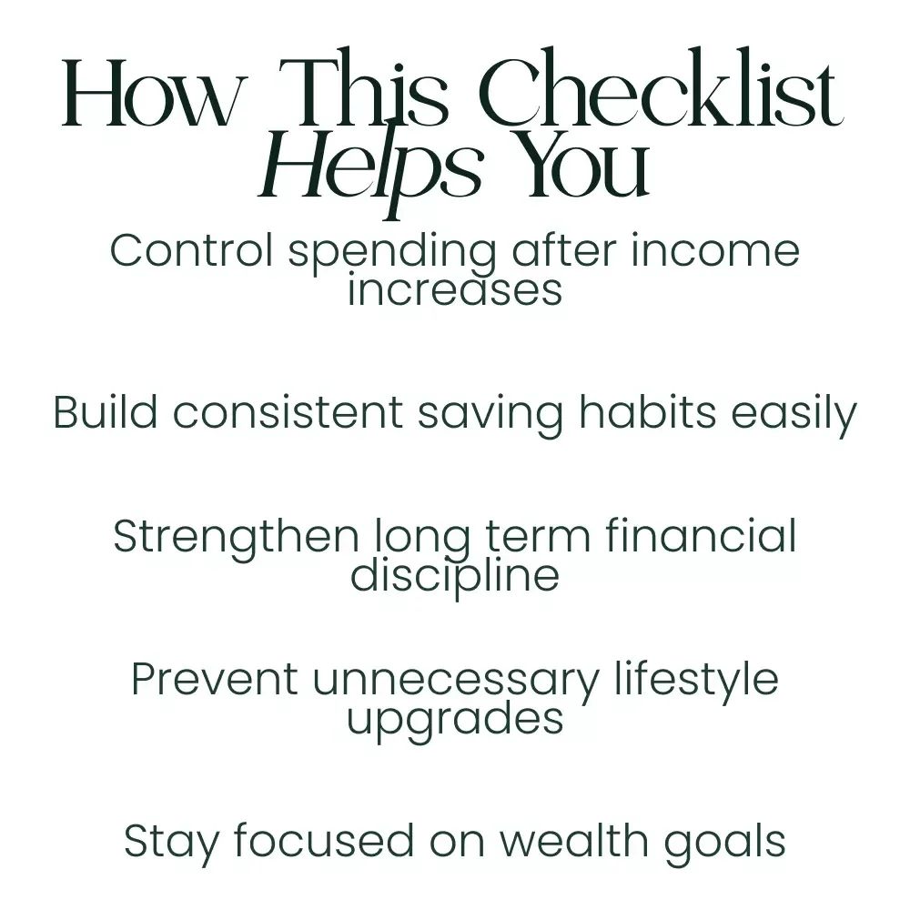 Lifestyle Inflation Control Checklist | Smart Budget Planner to Stop lifestyle inflation, Build Wealth & Master Your Money Habits | Printable Personal Finance Digital Download