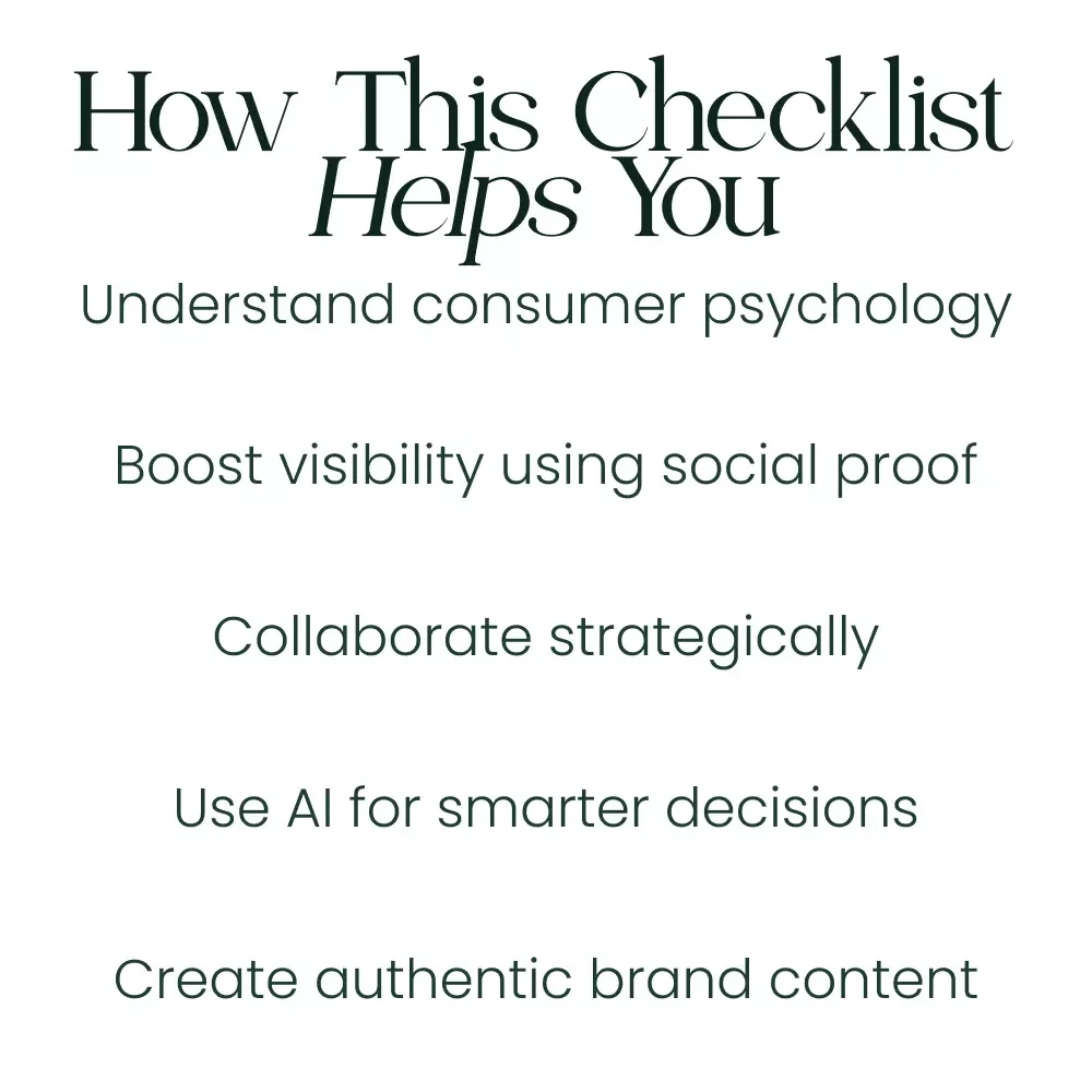 Conspicuous Consumption on Social Media – Digital Marketing Guide, Social Proof Strategy eBook, Influencer Collaboration & AI Tools for Consumer Insights, Luxury Branding Content Creation Checklist