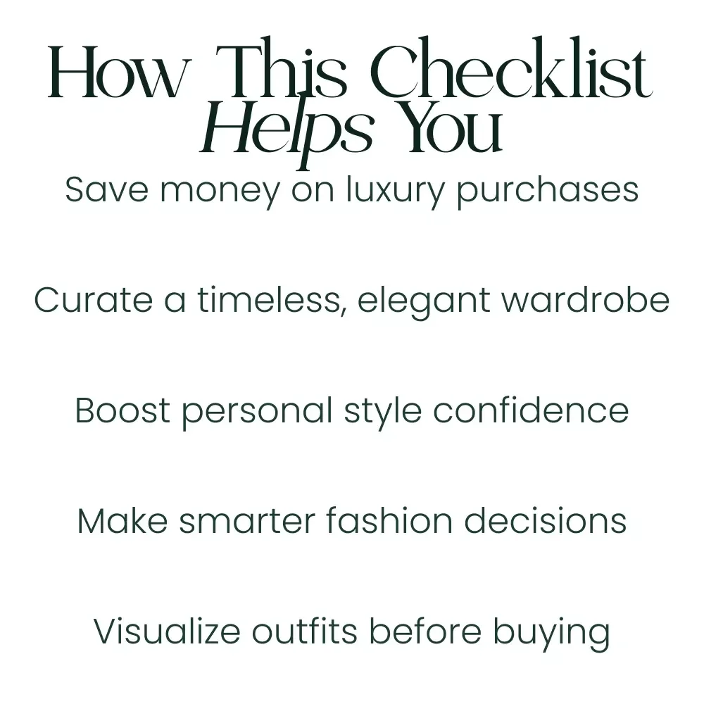 Conspicuous Consumption Fashion Checklist – Ultimate Digital Guide for Luxury Style & Smart High-End Shopping