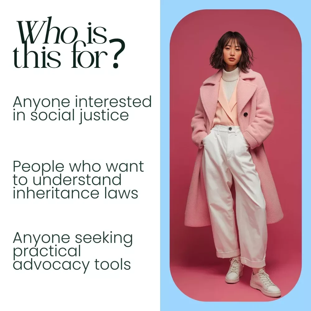 Gender Inequality in Inheritance Guide – Digital Download eBook on Legal, Social, and Economic Perspectives, AI Advocacy Tools, Checklist for Addressing Gender Disparity