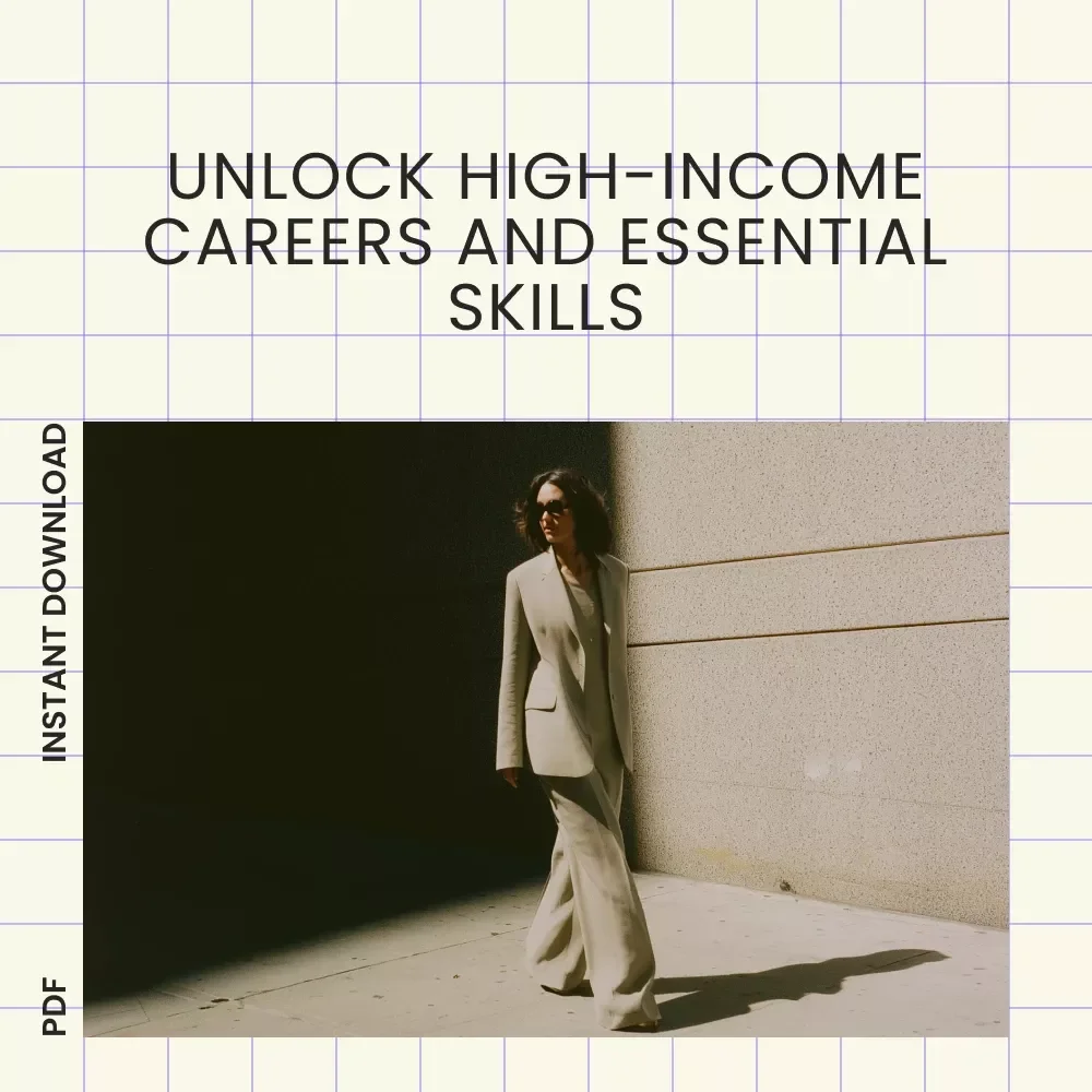 Top Careers and Skills to Earn High Income eBook – High-Income Careers Guide, High-Income Skills Checklist, Digital Download for Career Growth