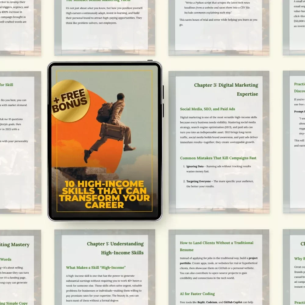 10 High-Income Skills That Can Transform Your Career | Ultimate Guide to 10 High Income Skills for Fast Career Growth