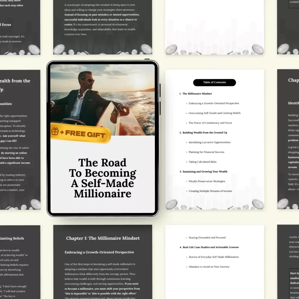 The Road to Becoming a Self-Made Millionaire: A Step-by-Step Guide to Financial Freedom, Wealth Creation, and Personal Growth