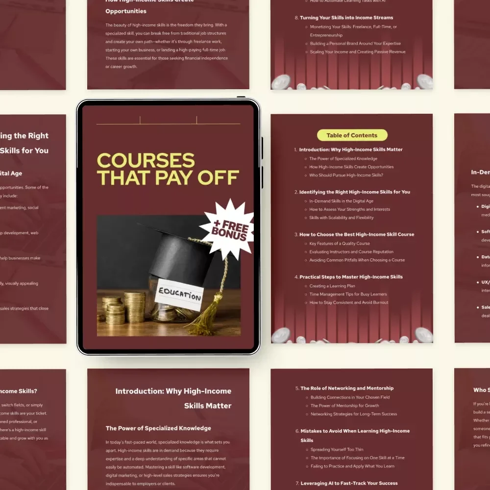 Courses That Pay Off: The Ultimate Guide to High-Income Skills & Earning Potential