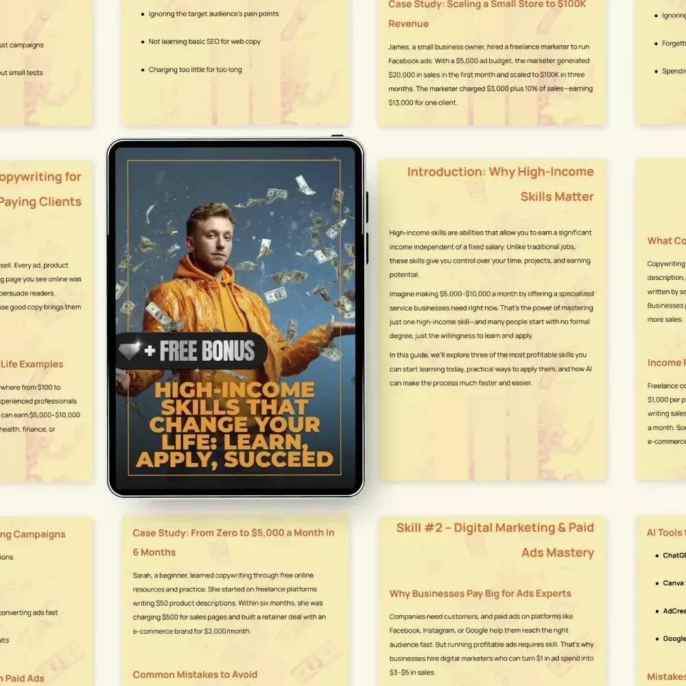 High-Income Skills That Change Your Life: Learn, Apply, Succeed – 3 High Income Skills eBook, Copywriting, Digital Marketing & High-Ticket Sales Guide