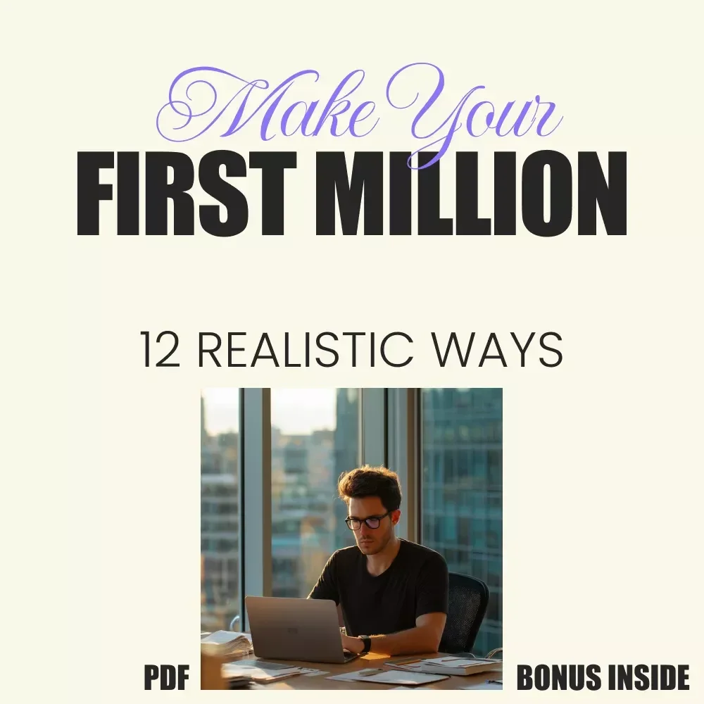 12 Realistic Ways to Make Your First $1 Million – eBook Guide to Wealth, Side Hustles, Real Estate, Stock Market & High-Income Skills