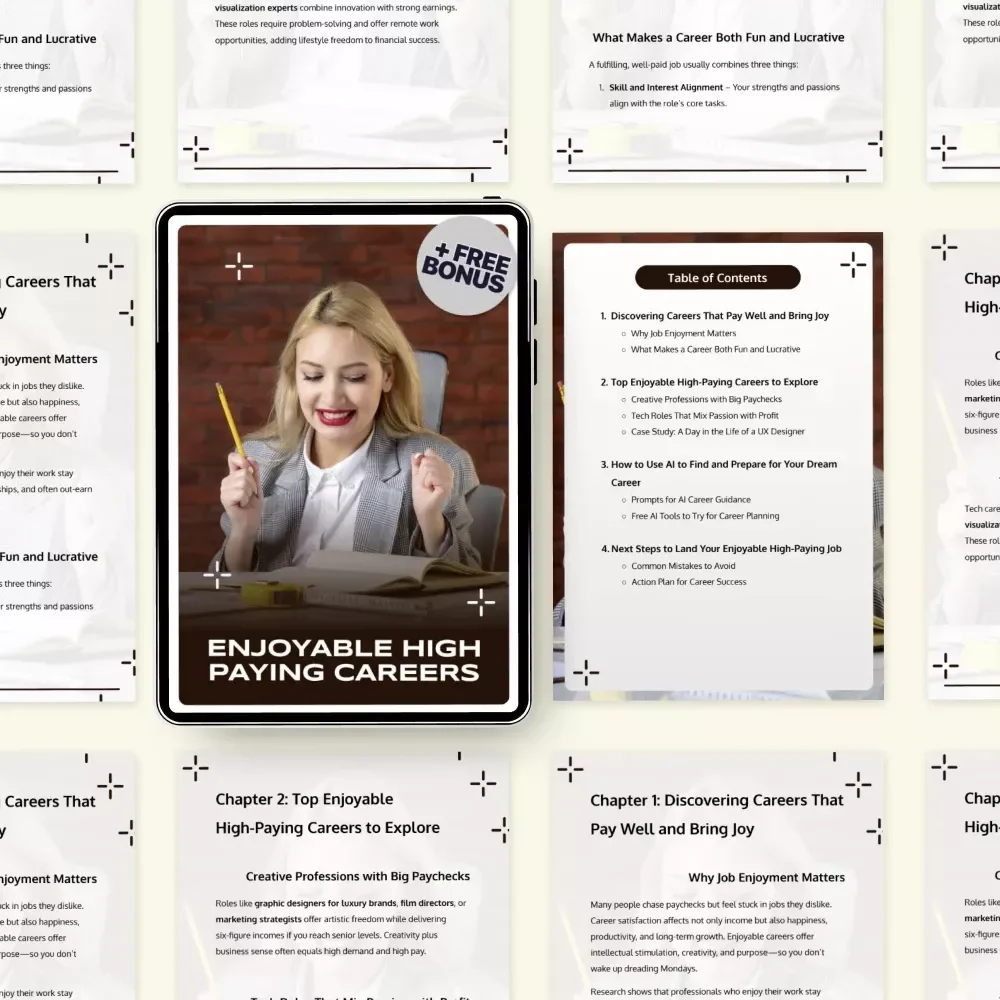 Enjoyable High Paying Careers Guide: Discover Lucrative Jobs You Love | Digital Download