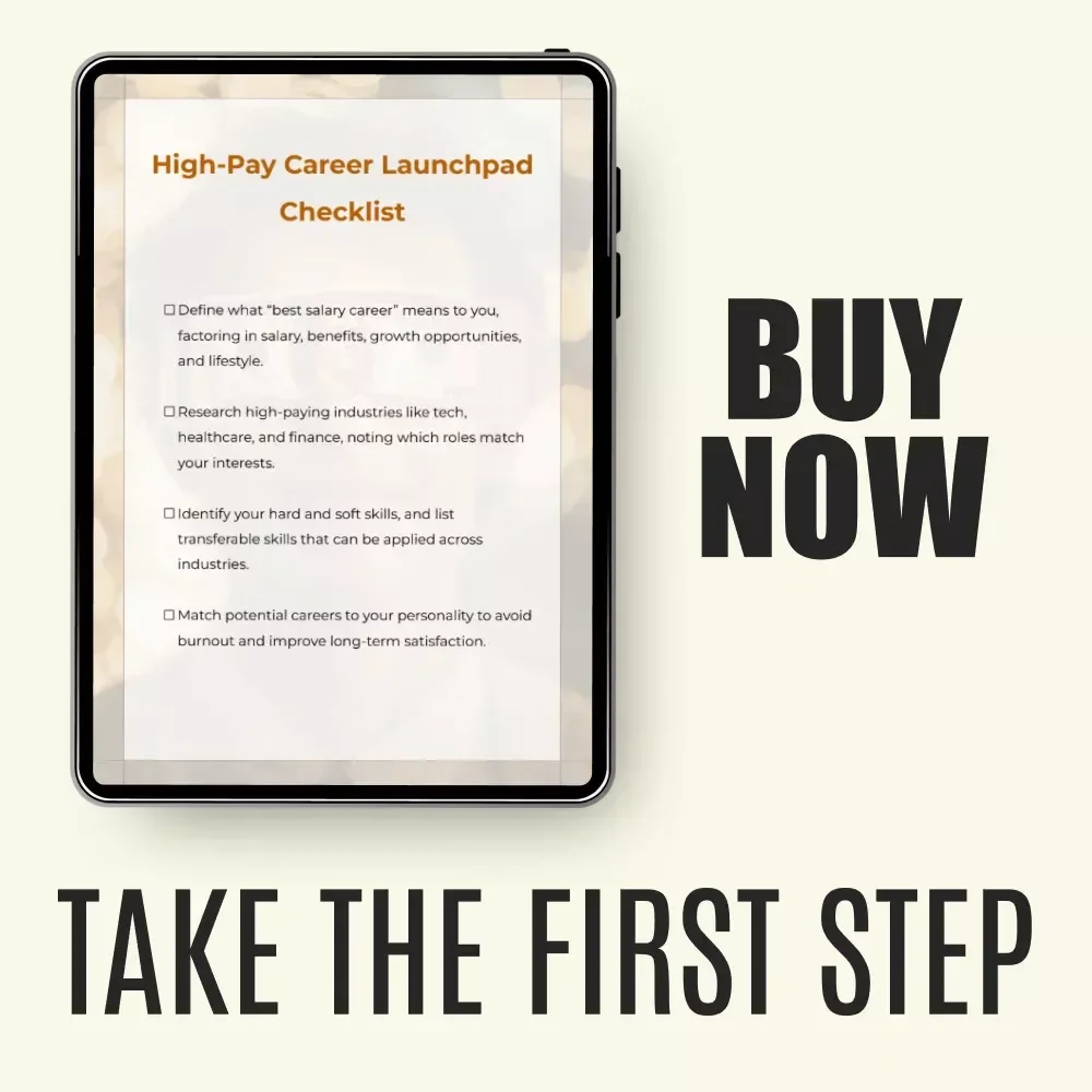 High-Pay Career Launchpad Checklist | Best Salary Career Planner, High-Paying Career Guide, Career Growth & Income Strategy Digital Download