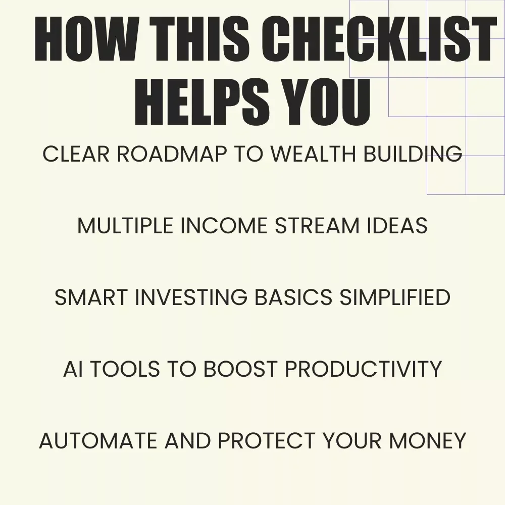 12 Steps to Build Your First Million – Checklist | 12 realistic ways to make your first $1 million | Wealth Building, Passive Income, Side Hustle & Investment Planner Digital Download