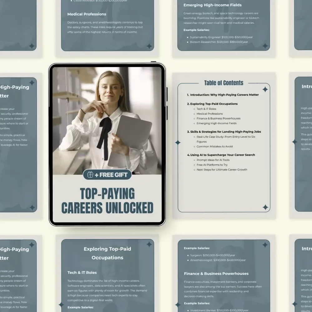 Top-Paying Careers Unlocked: Your Guide to the Best Paid Occupations in Tech, Medical, Finance, and Beyond