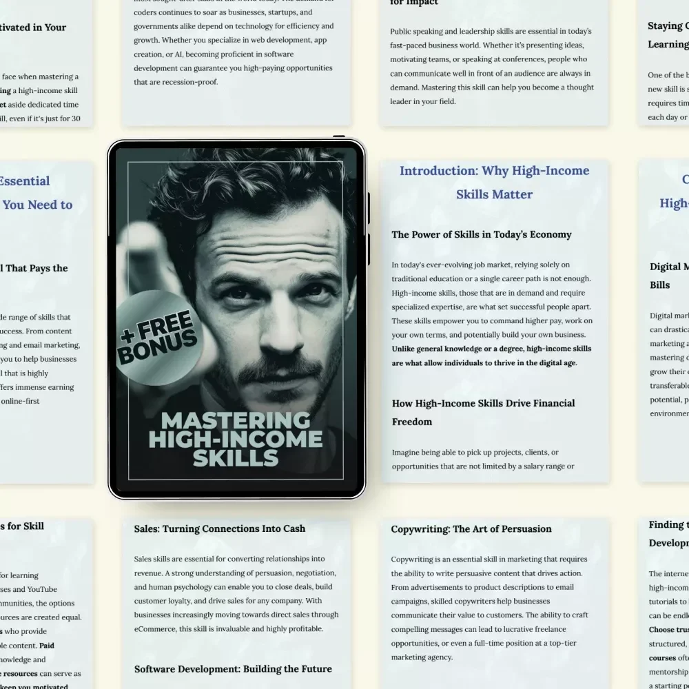 Mastering High-Income Skills – A Step-by-Step eBook to Develop High Income Skills, Build Online Income & Achieve Financial Freedom