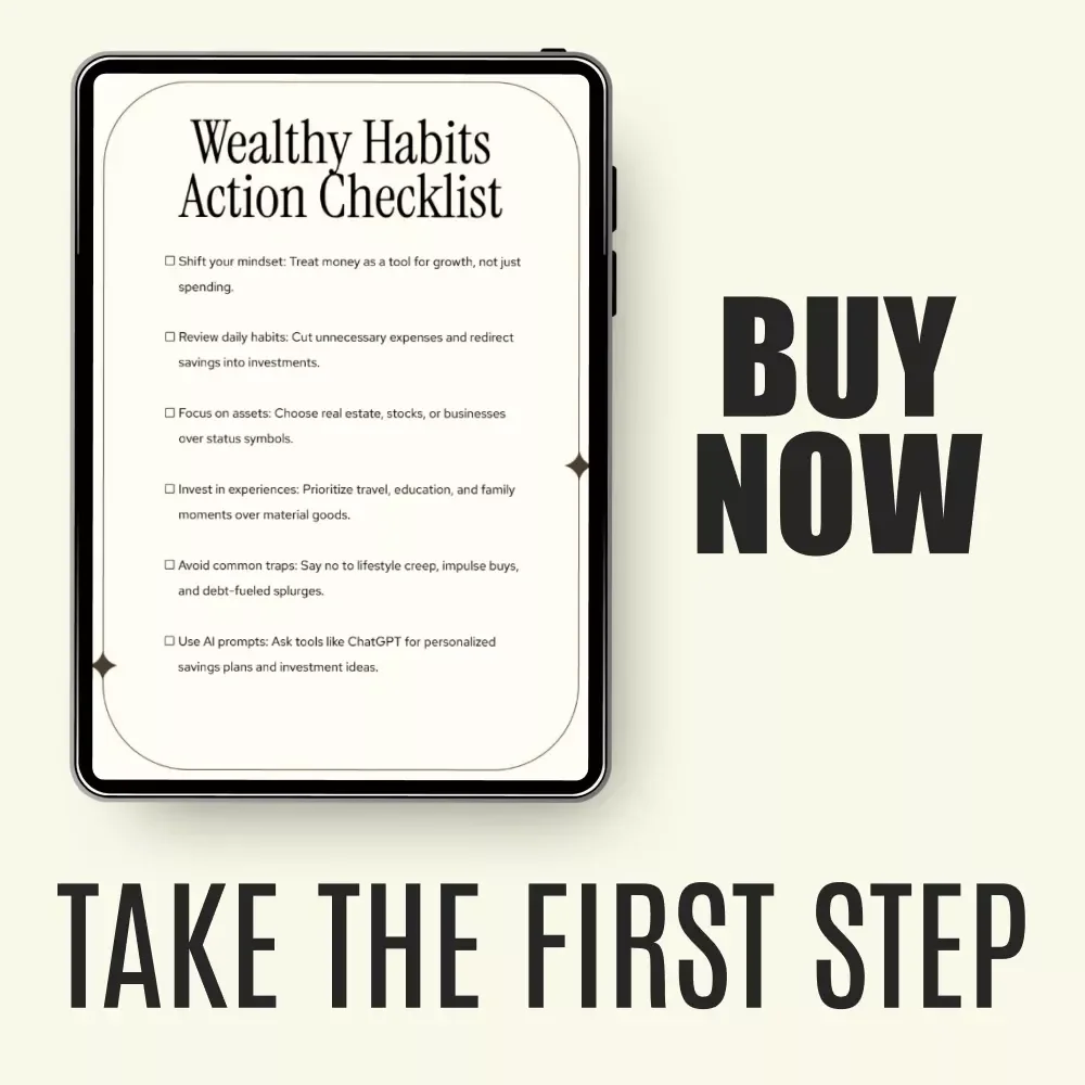 Wealthy Habits Action Checklist - Transform Your Spending Habits and Build Wealth